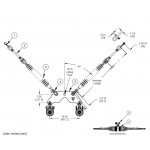V-String Assembly - Tangent Suspension, Twin-Bundle Conductor, 50K